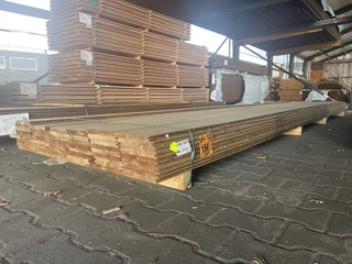 Ca. 51x Thermo Vuren veer en groef, 19x178mm, lengte 390cm